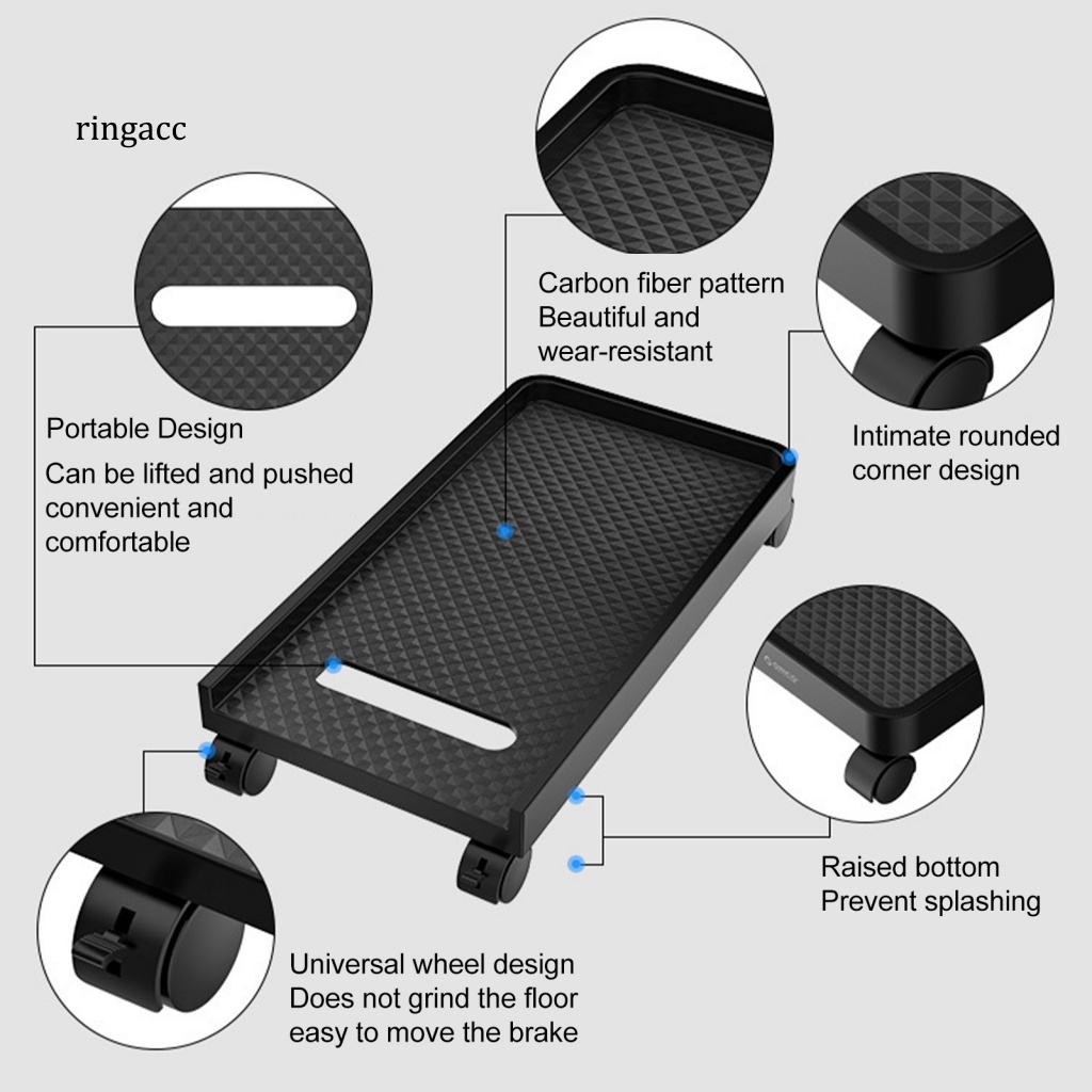 Giá Đỡ CPU Máy Tính Để Bàn RGA Có Bánh Xe Lăn Tiện Dụng