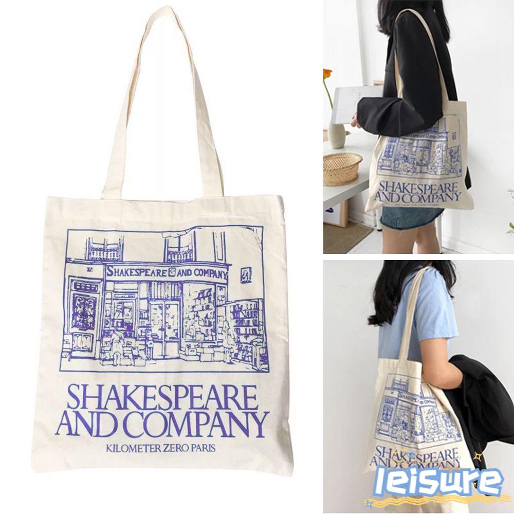 Túi Xách Vải Canvas Cỡ Lớn Có Thể Tái Sử Dụng Tiện Lợi