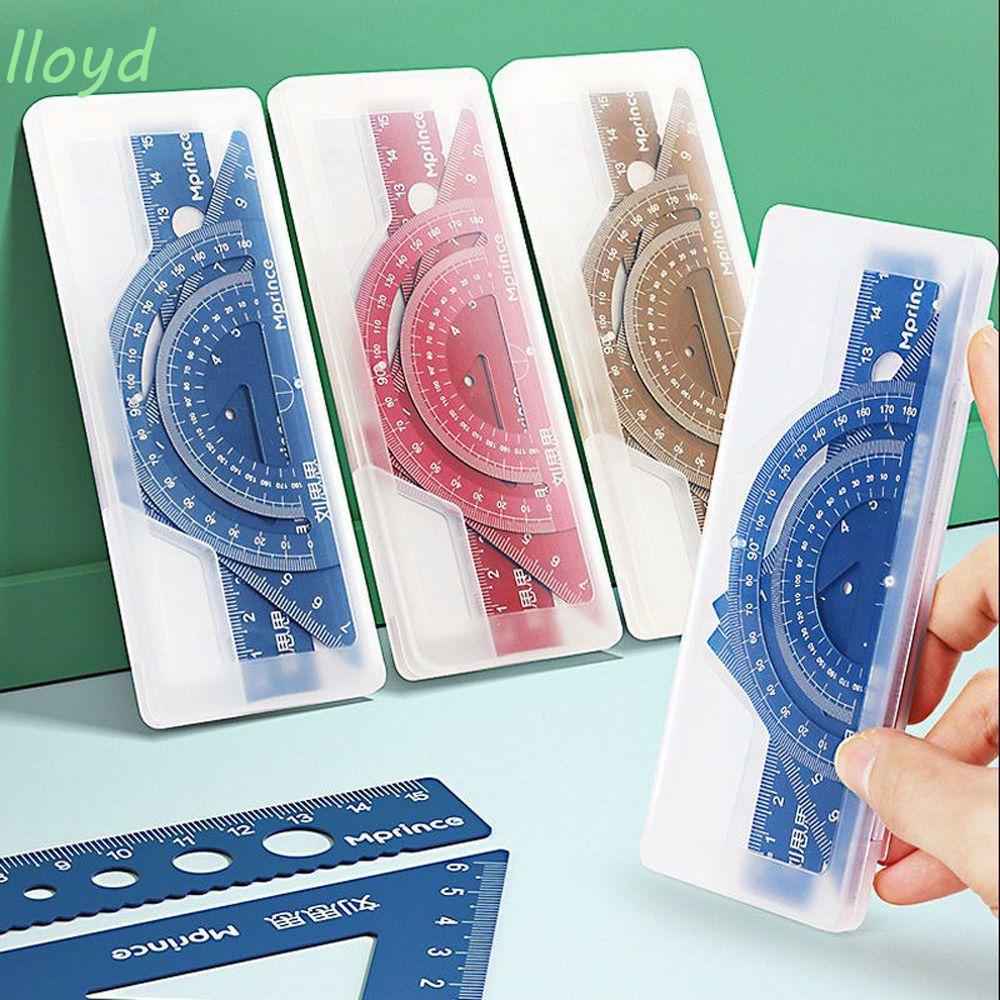 Bộ 4 Thước Kẻ Hình Tam Giác Bằng Hợp Kim Nhôm Dành Cho Học Sinh