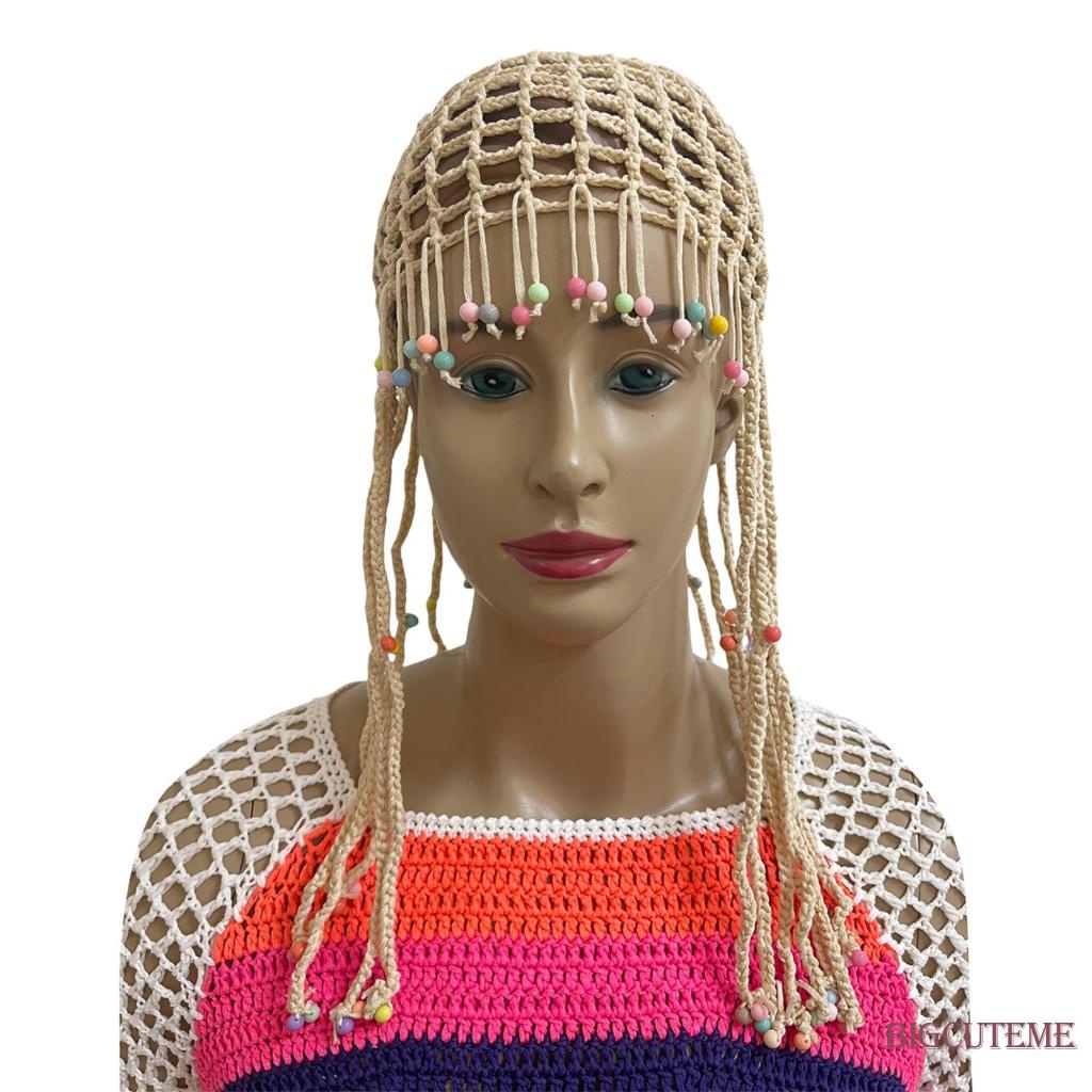 Mũ Beanie Đan Len Thủ Công Đính Hạt Thời Trang Cho Nữ