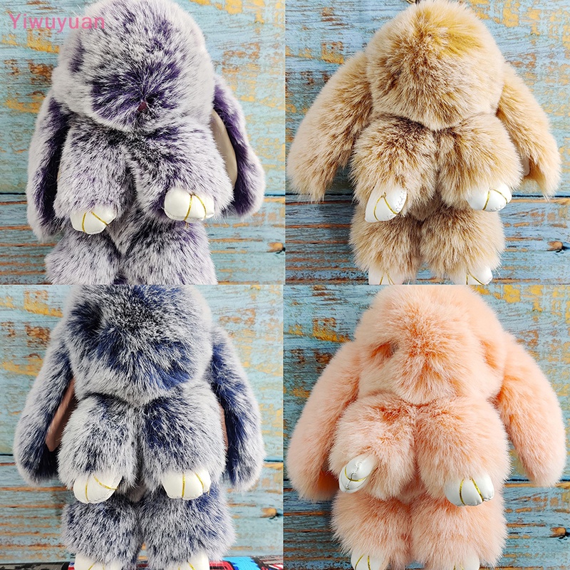 < Yiwuyuan > Móc Khóa Thỏ Lông Xù Nữ Tính Mới