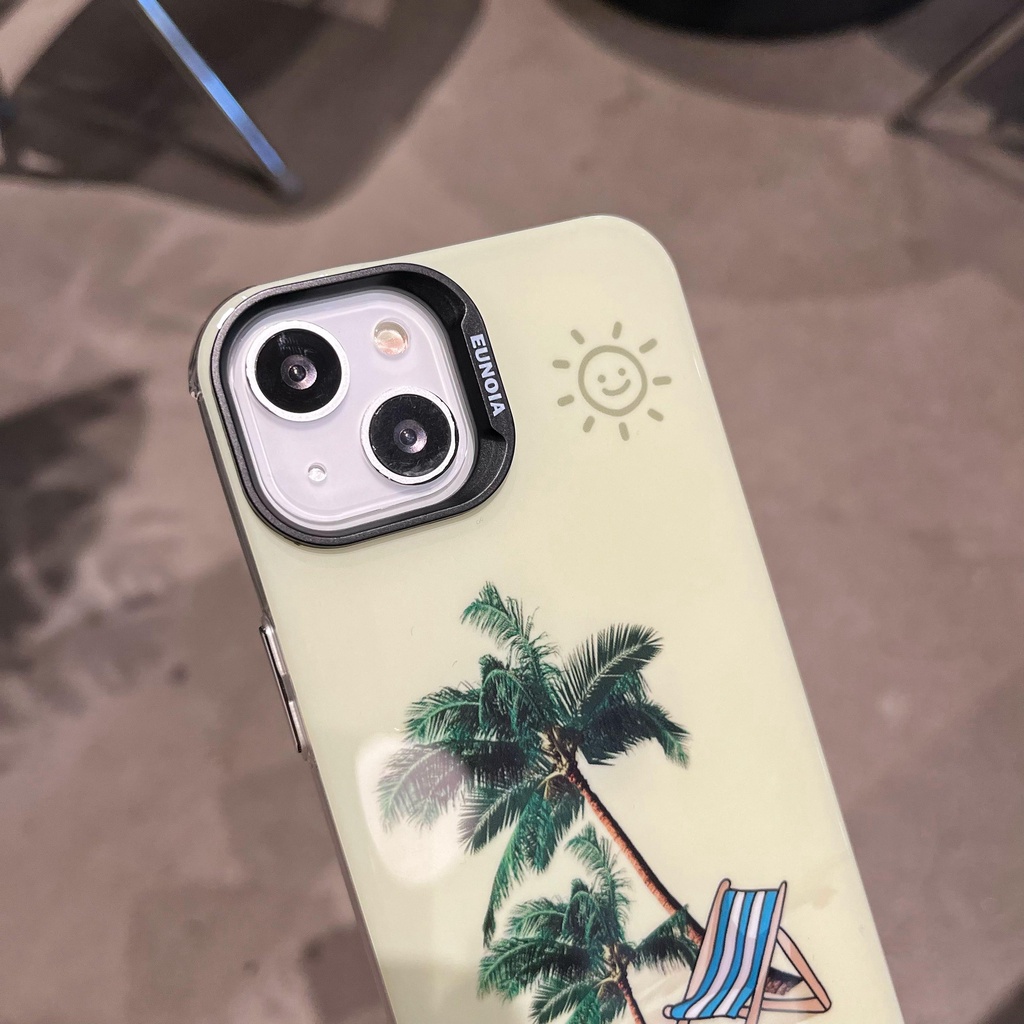 Ốp Điện Thoại Tpu Dẻo Họa Tiết Cây Dừa Độc Đáo Thời Trang Cho iPhone 14 13 12 11 Pro Max