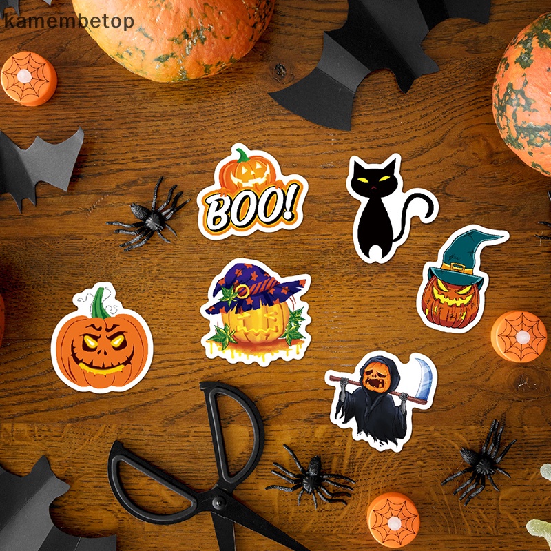 Bộ 100 Miếng Dán Vinyl Chống Thấm Nước Chủ Đề Halloween