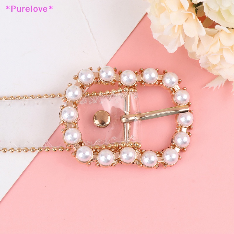 Thắt Lưng Trong Suốt Khóa Vuông / Tròn / Trái Tim Đính Đá Đơn Giản Thời Trang Mới