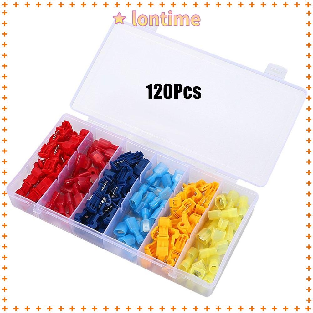 Bộ 120 Đầu Nối Dây Điện Chữ T Cách Nhiệt Bằng Nylon