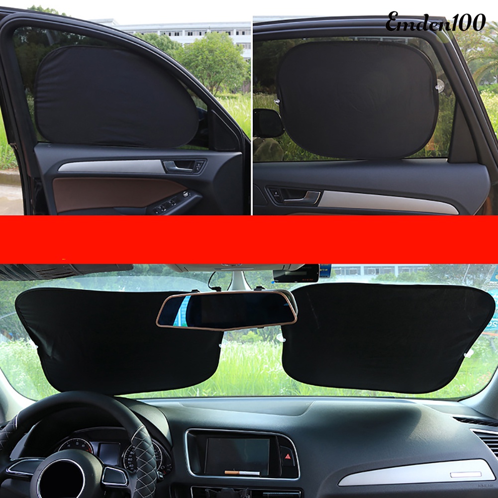 Set 6 Tấm Che Nắng Chống Tia UV Bảo Vệ Kính Chắn Gió Phía Sau Xe Hơi