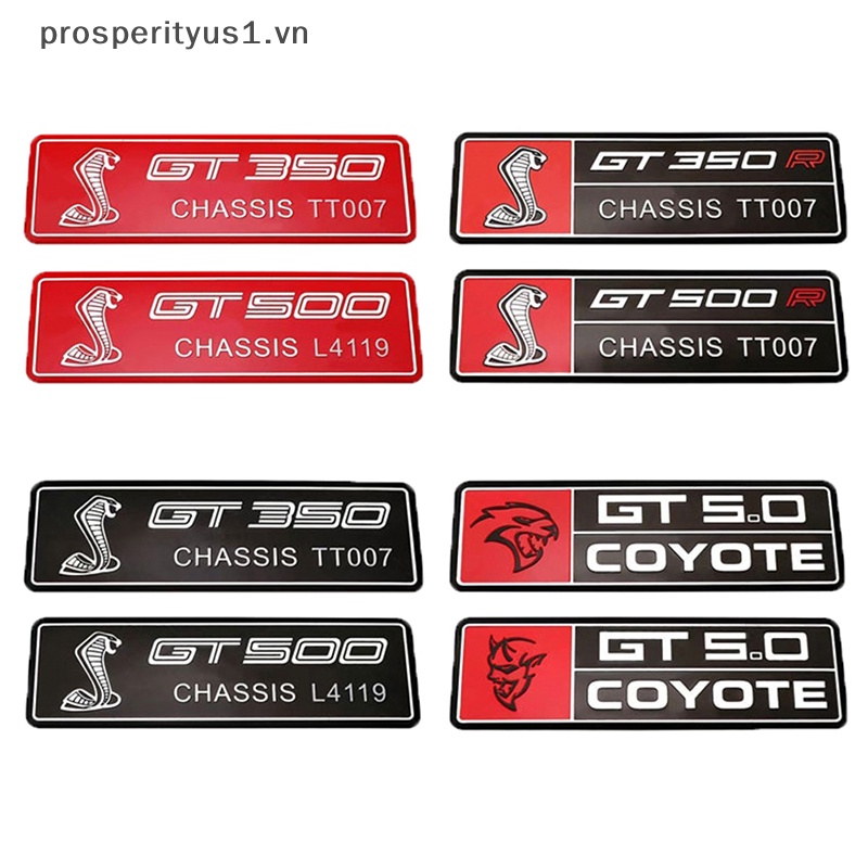 Miếng Dán Logo Bằng Nhôm Trang Trí Thân Xe Hơi Ford Mustang GT350 GT500 Refitg GT5.0 Coote 1