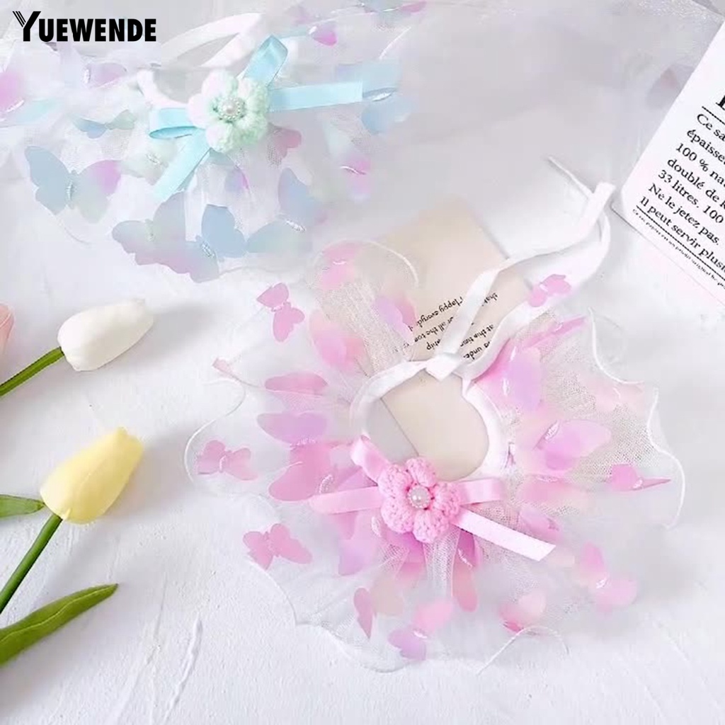 Yếm Đeo Cổ YQ.E Viền Ren Hoa Dễ Thương Thời Trang Tiện Dụng Cho Thú Cưng Ngoài Trời