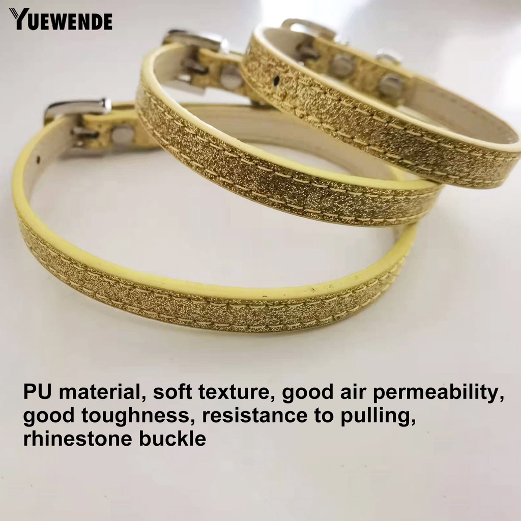 Vòng Cổ Giả Da Đính Kim Sa Điều Chỉnh Được Cho Thú Cưng Cỡ Nhỏ / Vừa / Nhỏ / YQ.E