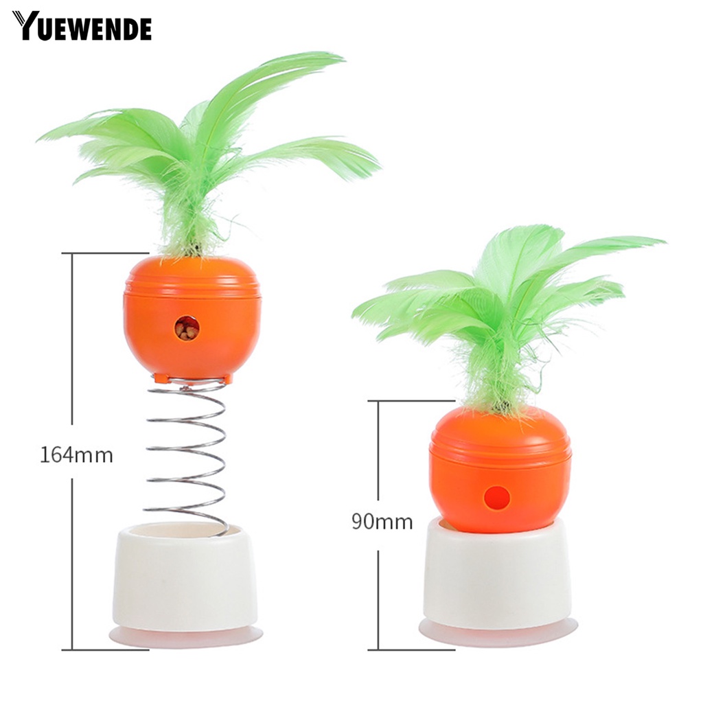 Đồ Chơi Lắc Đàn Hồi Phủ Lông Vũ Xoay 360 Độ Chống Rò Rỉ Có Thể Điều Chỉnh Cho Thú Cưng