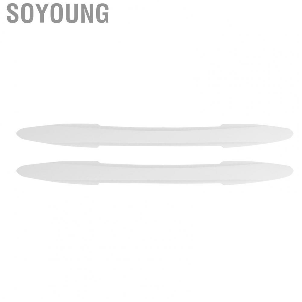 Soyoung Bumper Strip  White Carbon Fiber Rubber Material Guard 2pcs for Automobile Modification Universal