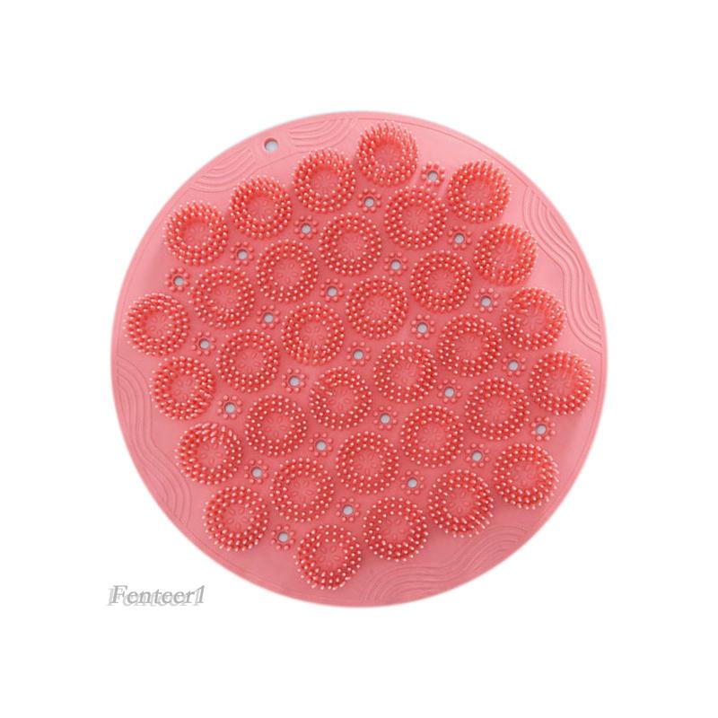 [Fenteer1] Bàn Chải Chà Lưng Có Giác Hút Đường Kính 30cm Bằng Silicon