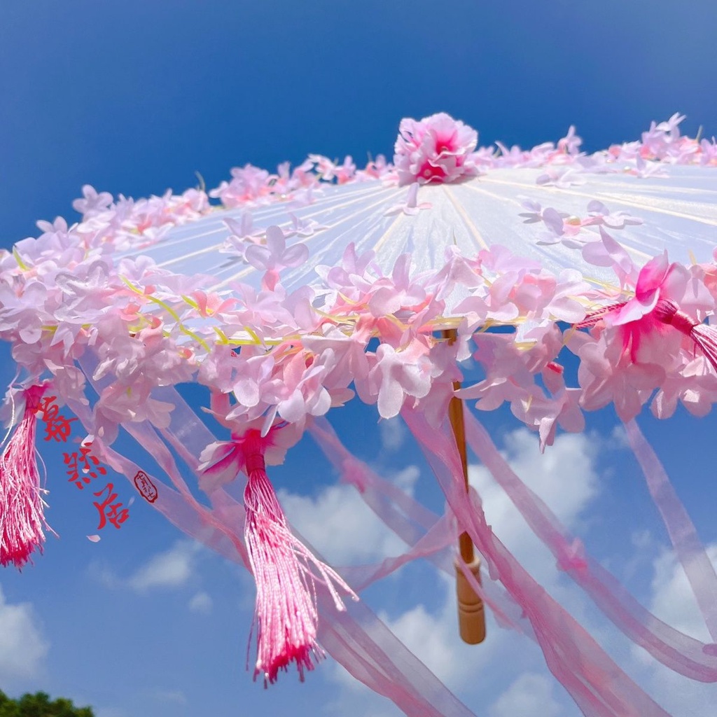 Dù Che Mưa 3D Họa Tiết Hoa Phong Cách Lolita Dễ Thương Cho Người Lớn Và Trẻ Em