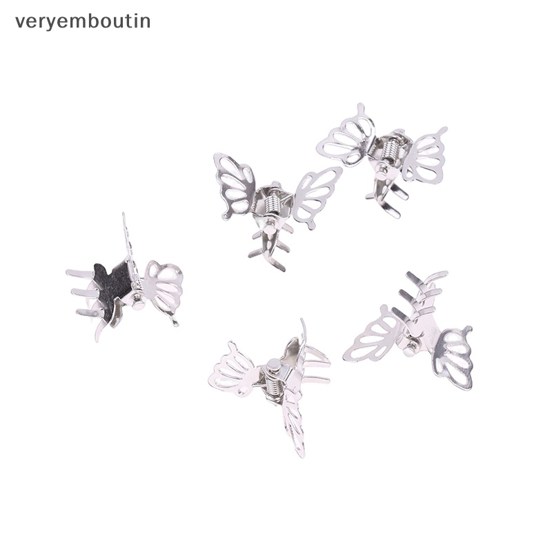 Set 5 Kẹp Bướm Mini Bằng Kim Loại Màu Sắc Thời Trang Dành Cho Nữ