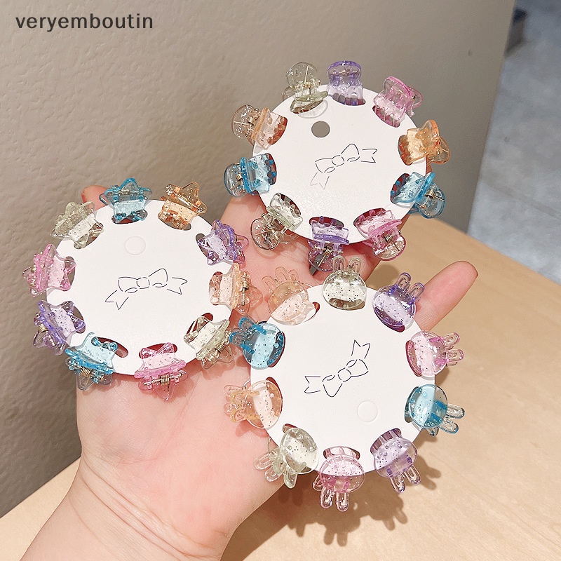 Kẹp Tóc Mini Bằng Nhựa Trong Suốt Hình Gấu / Thỏ Dễ Thương Cho Nữ