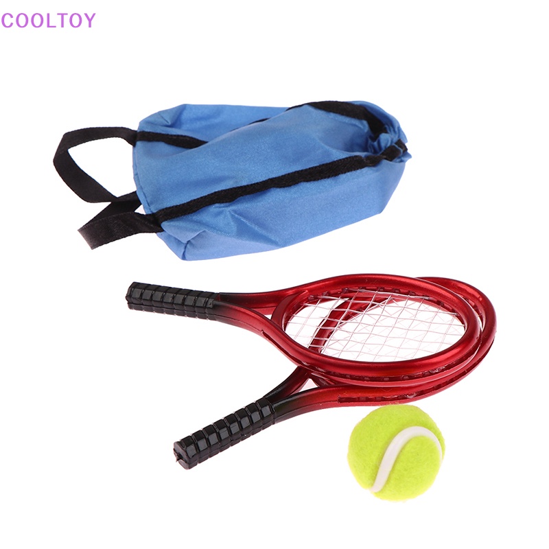 Cooltoy Bộ 4 Mô Hình Vợt tennis Đồ Chơi Cho Nhà Búp Bê