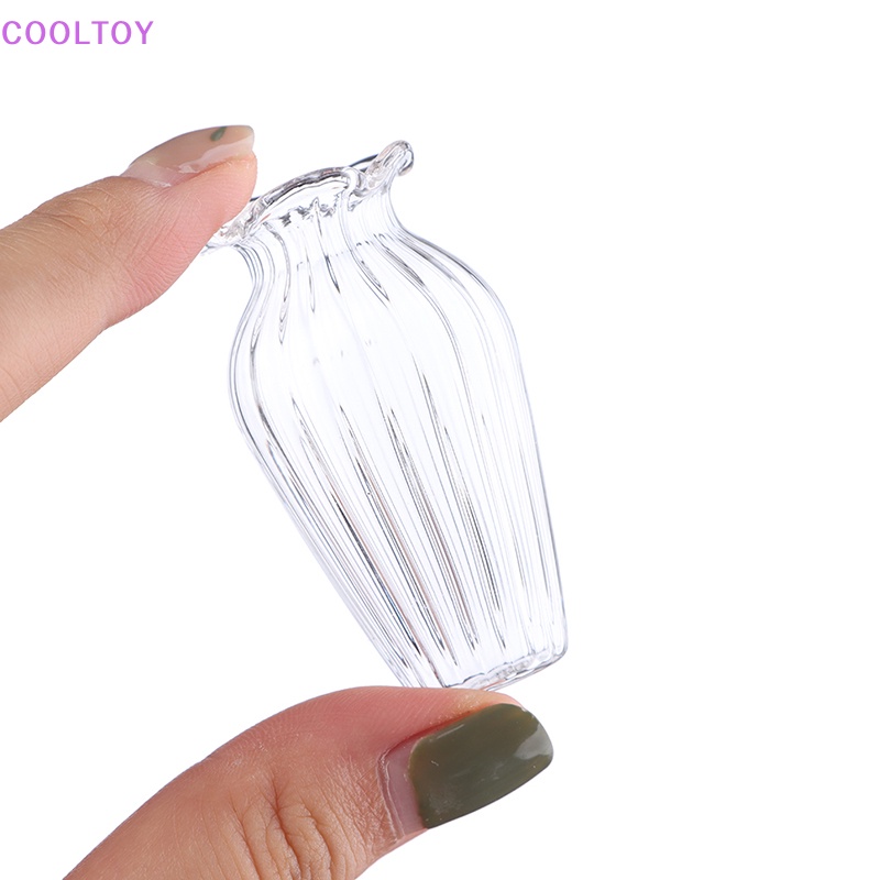 Bình Hoa Thủy Tinh Trong Suốt Tỷ Lệ 1: 12 Dùng Trang Trí Nhà Búp Bê