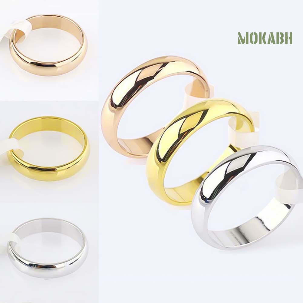 Nhẫn Cưới Bằng Thép Không Gỉ Hình Mái Vòm Thời Trang Cho Nam Và Nữ