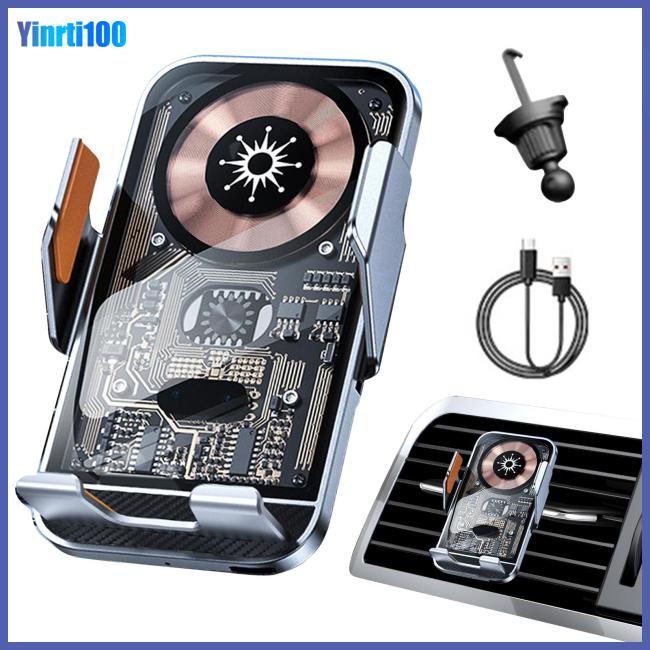 Giá Đỡ Điện Thoại Kiêm Sạc Không Dây Cảm Biến Hồng Ngoại Tự Động Cho Xe Hơi