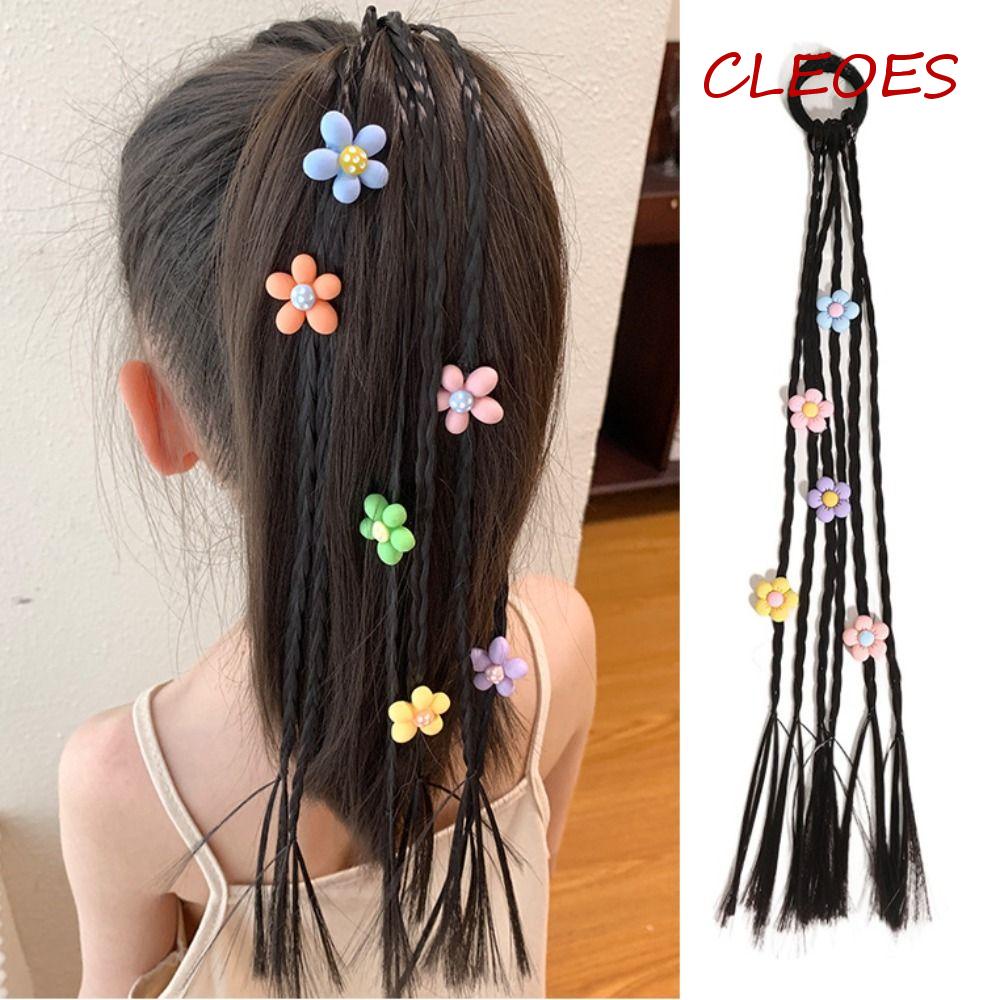 Dây Buộc Tóc Giả Kiểu Tóc Bện Bằng Sợi Tổng Hợp Co Giãn Dễ Thương Chất Lượng Cao Ngọt Ngào Dành Cho Nữ