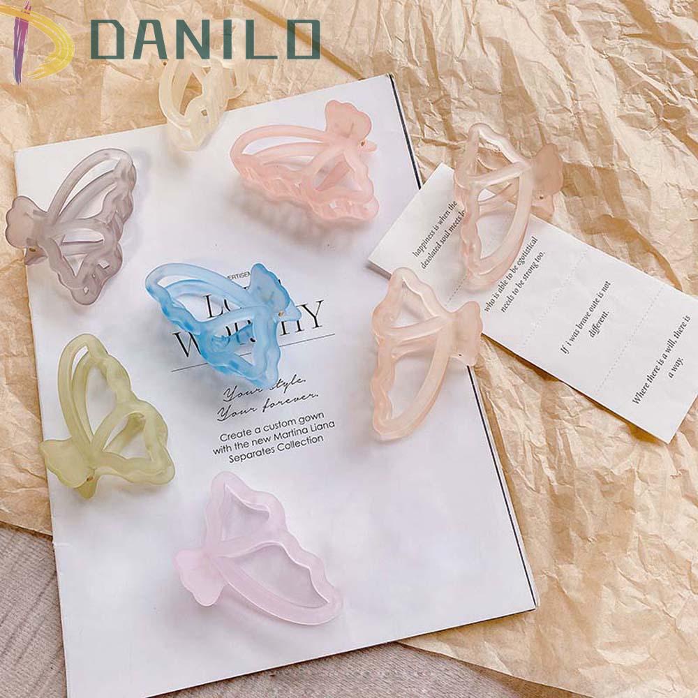 Danilo Kẹp Tóc Hình Bướm Màu Thạch Trong Suốt Phong Cách Hàn Quốc Thanh Lịch Cho Nữ
