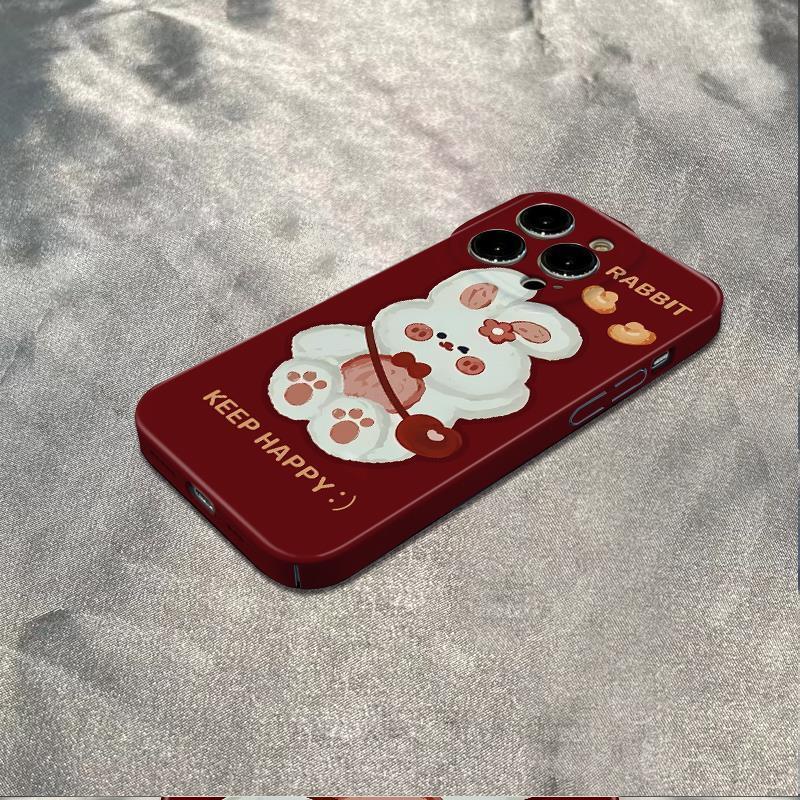 Ốp Điện Thoại Dẻo Họa Tiết Chú Thỏ Trắng Dễ Thương Chống Sốc Cho Iphone Max78iphone12 13 Style plus 1114pro 6In SUQL