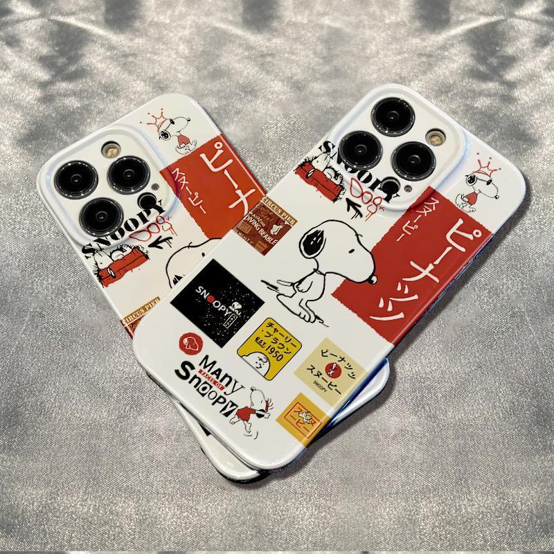 Ốp Điện Thoại Chống Sốc In Hình Chú Chó Snoopy Nền Trắng Cho Iphone 13 78 1211Inmax14Pro W5GJ