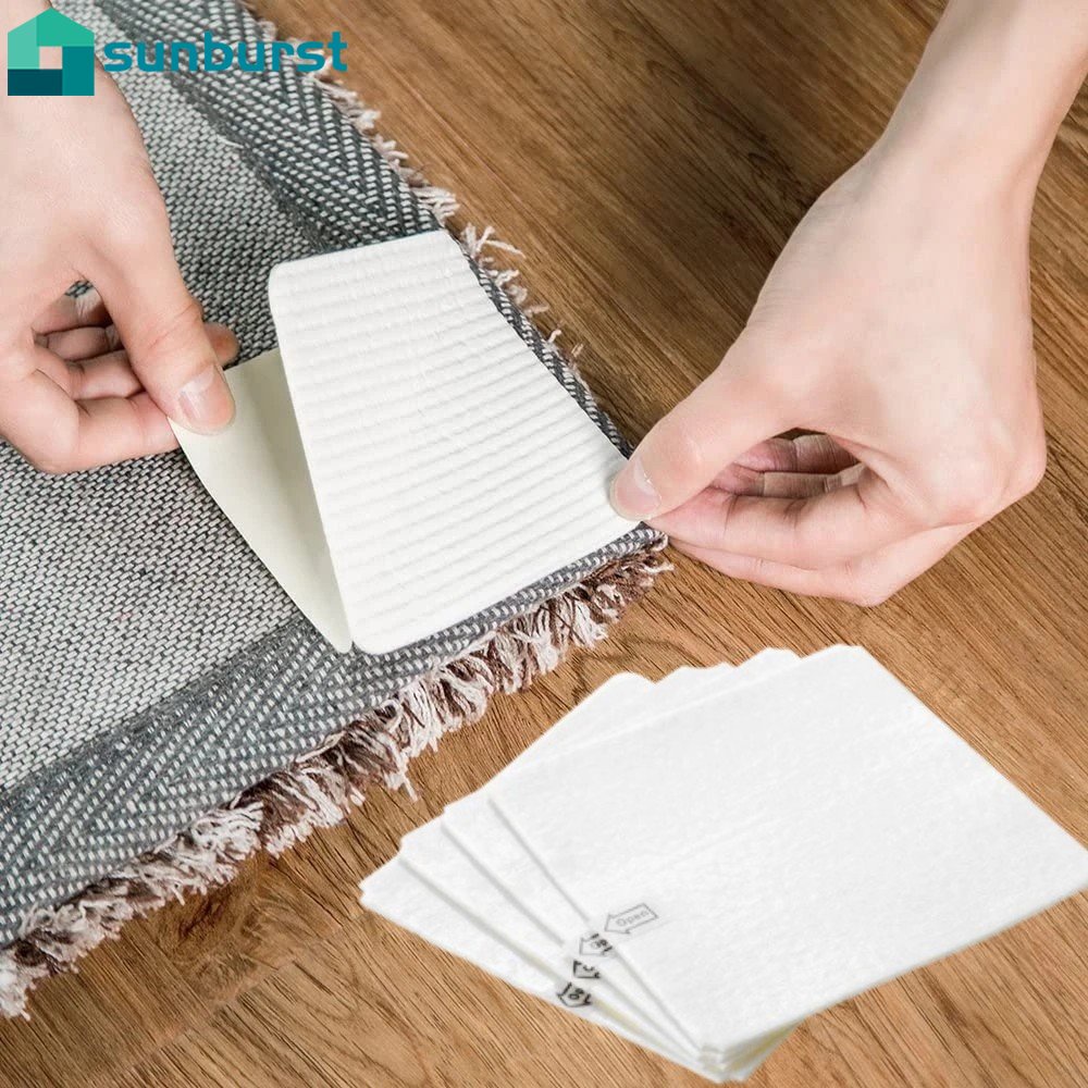 Bộ 4 Miếng Dán Hai Mặt Hình Vuông 10 * 10cm Chống Trượt Có Thể Tái Sử Dụng Tiện Lợi