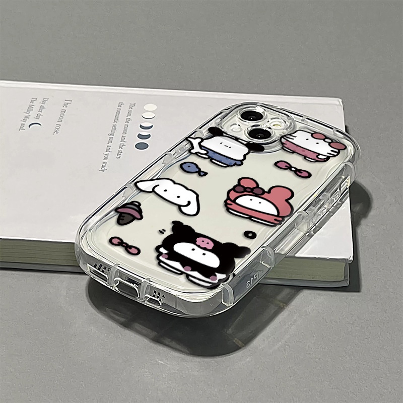 Ốp Điện Thoại Silicon Mềm Trong Suốt Chống Sốc Họa Tiết Dễ Thương Cho IPhone 14 13 12 11 Pro Max XS X XR 8 + 7 Plus