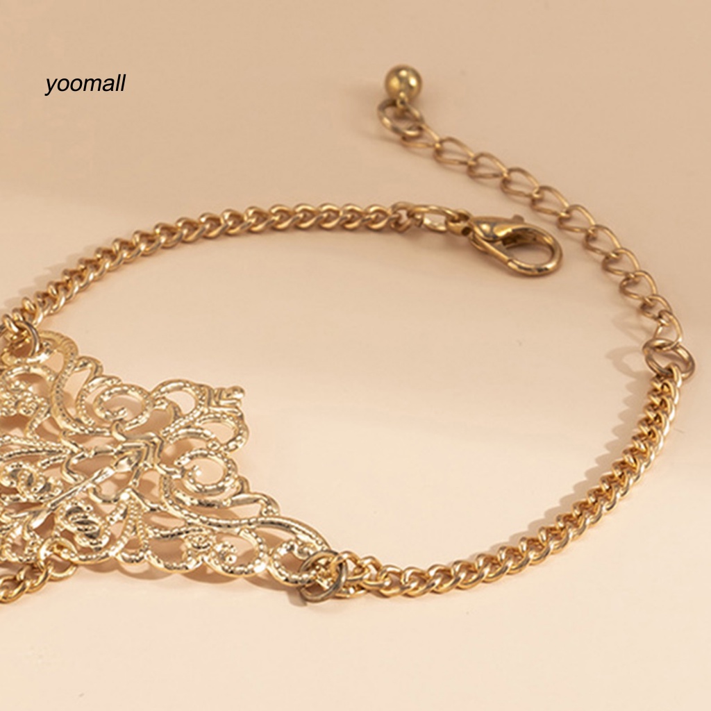 Yo / Vòng Đeo Tay Dạng Chuỗi Xích Hở Lỗ Hở Có Thể Điều Chỉnh Trang Trí Đơn Giản Cá Tính Thời Trang Không Phai Màu Dành Cho Bạn