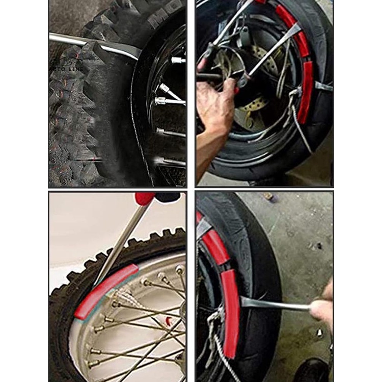 Bộ 13 Dụng Cụ Sửa Chữa Lốp Xe Máy Kèm 3 Bánh Xe Và 2 Lõi Bảo Vệ 6 Lõi Van Và Cờ Lê SHOPCYC7724