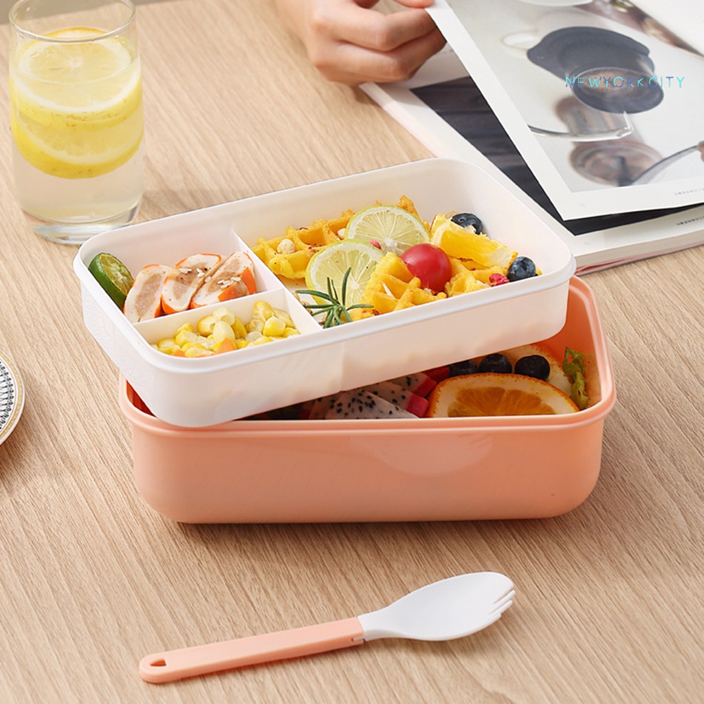 1 Set Hộp cơm 1.1L Hai Tầng Bằng Silicone Cấp Thực Phẩm An Toàn Có Thể Tái Sử Dụng