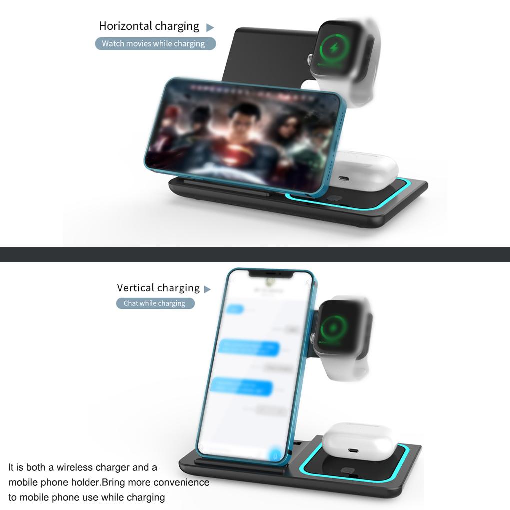 Đế Sạc Đứng Không Dây Tự Động Có Đèn Ngủ Tiện Dụng Mang Theo Du Lịch