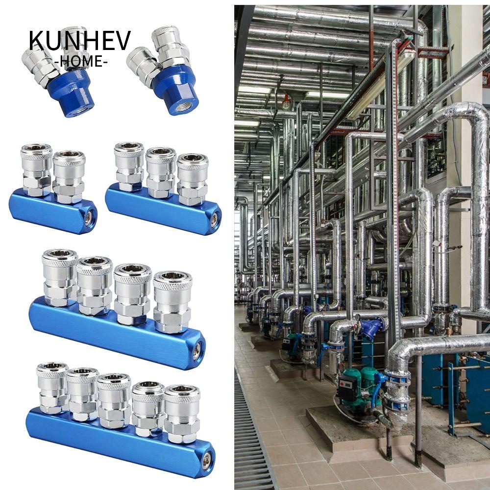 KUNHEV Đầu Nối Nhanh Khí Nén Hình Tròn Hai Chiều Chống Oxy Hóa Dễ Lắp Đặt Loại C