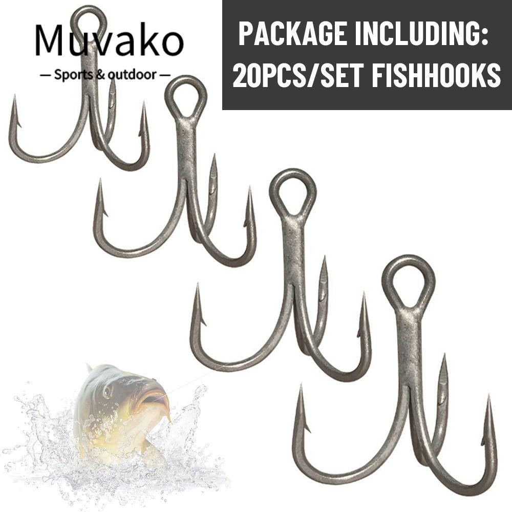 MUVAKO Set 20 Lưỡi Câu Cá Siêu Bền