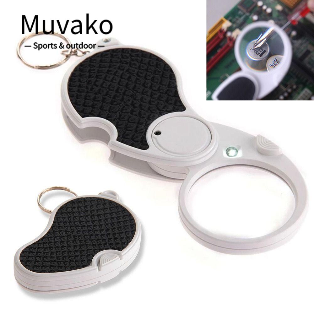 MUVAKO Kính Lúp Cầm Tay Mini Siêu Bền Thiết Kế Gấp Gọn Tiện Dụng