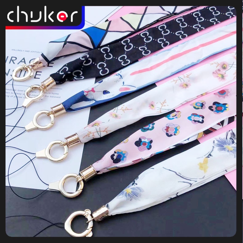Mobile Dây Đeo Điện Thoại Bằng Lụa Dài Hai Trong Một Không Trang Trí Có Thể Tháo Rời Cho Nữ