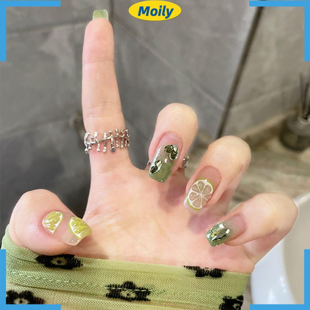 Bộ Móng Tay Giả Có Thể Tháo Rời Đầu Vuông DIY