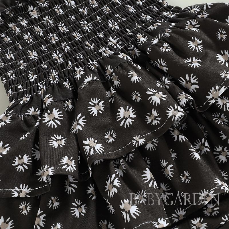 Bộ Áo Liền Quần Không Tay In Hình Bò Sữa / Hoa Cúc Dành Cho Bé Gái 0-18 Tháng Tuổi