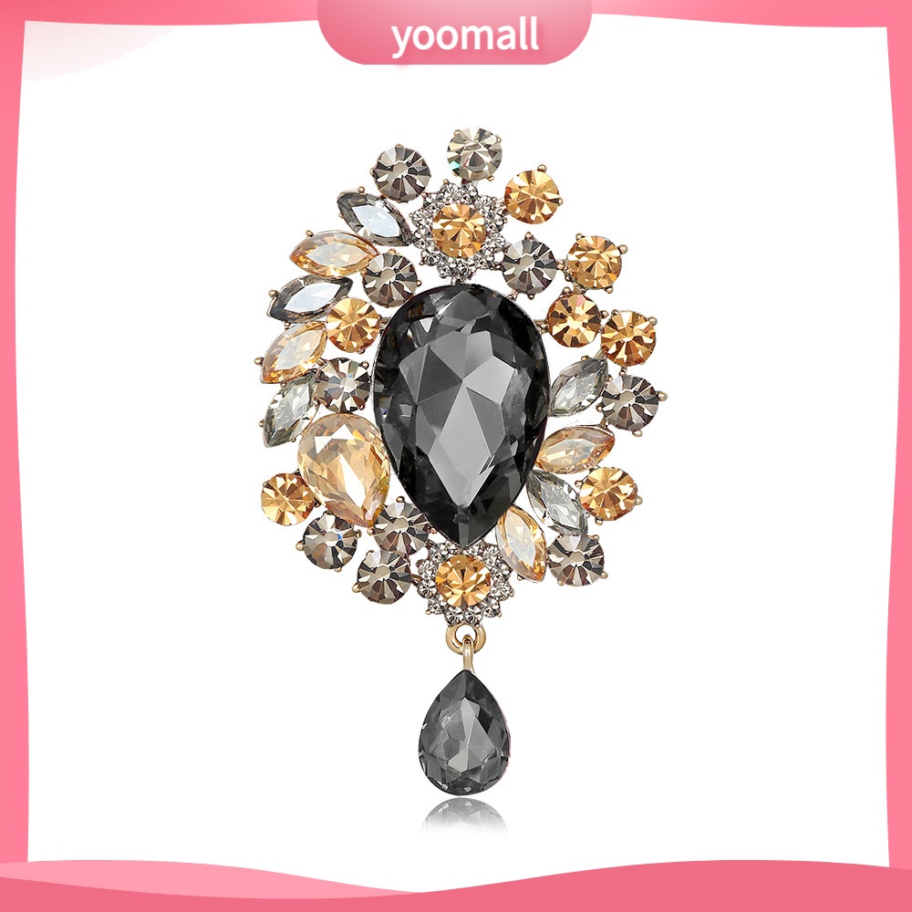 Ghim Cài Áo Đính Pha Lê Siêu Lấp Lánh Sang Trọng Phong Cách Âu Mỹ