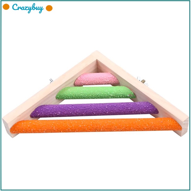 Cr Giá Đỡ Bằng Gỗ Đa Năng Tiện Dụng Cho Chim Vẹt / Sóc