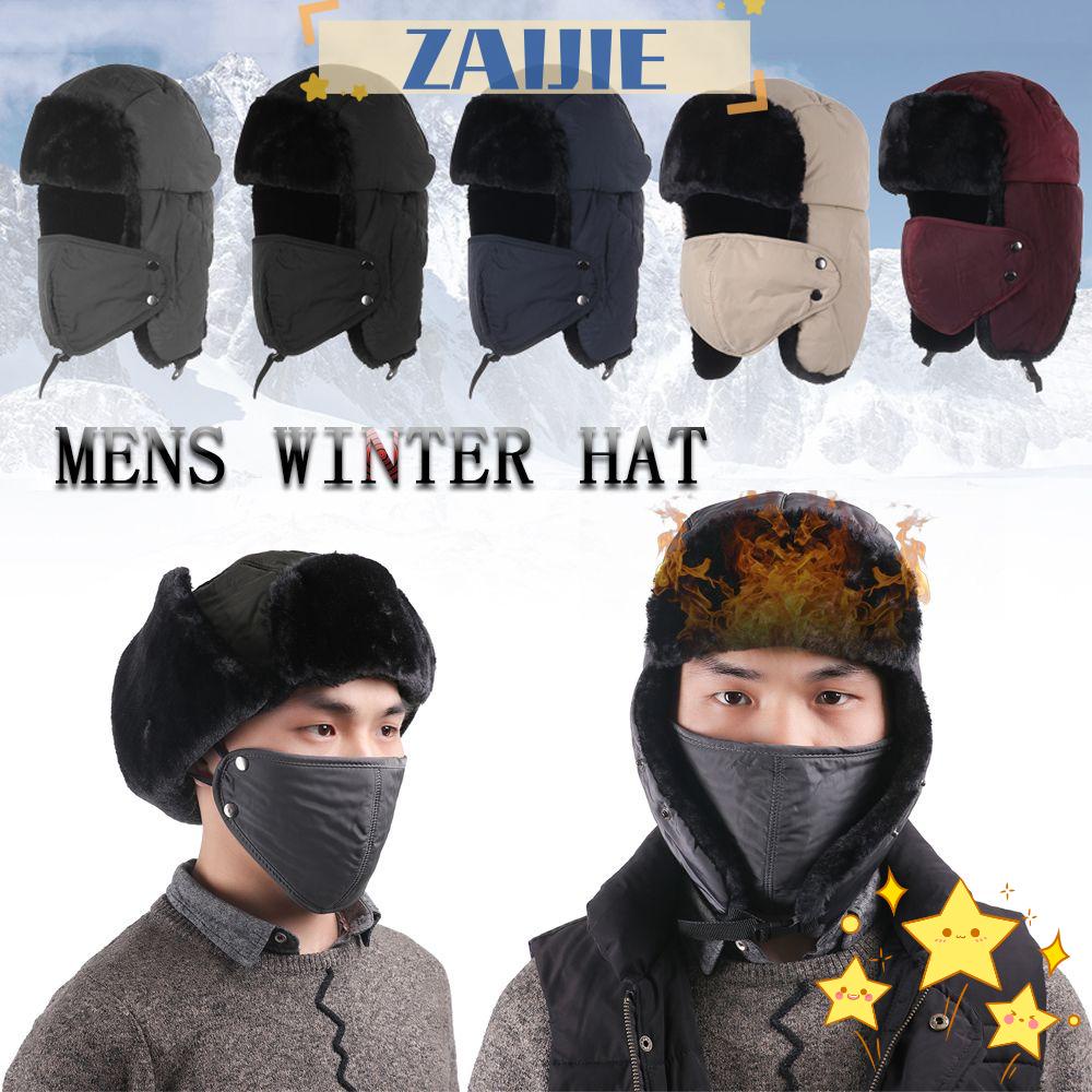 ZAIJIE24 Nón Bomber ZAIJIE24 Phủ Lông Thời Trang Mùa Đông Cho Nam Nữ