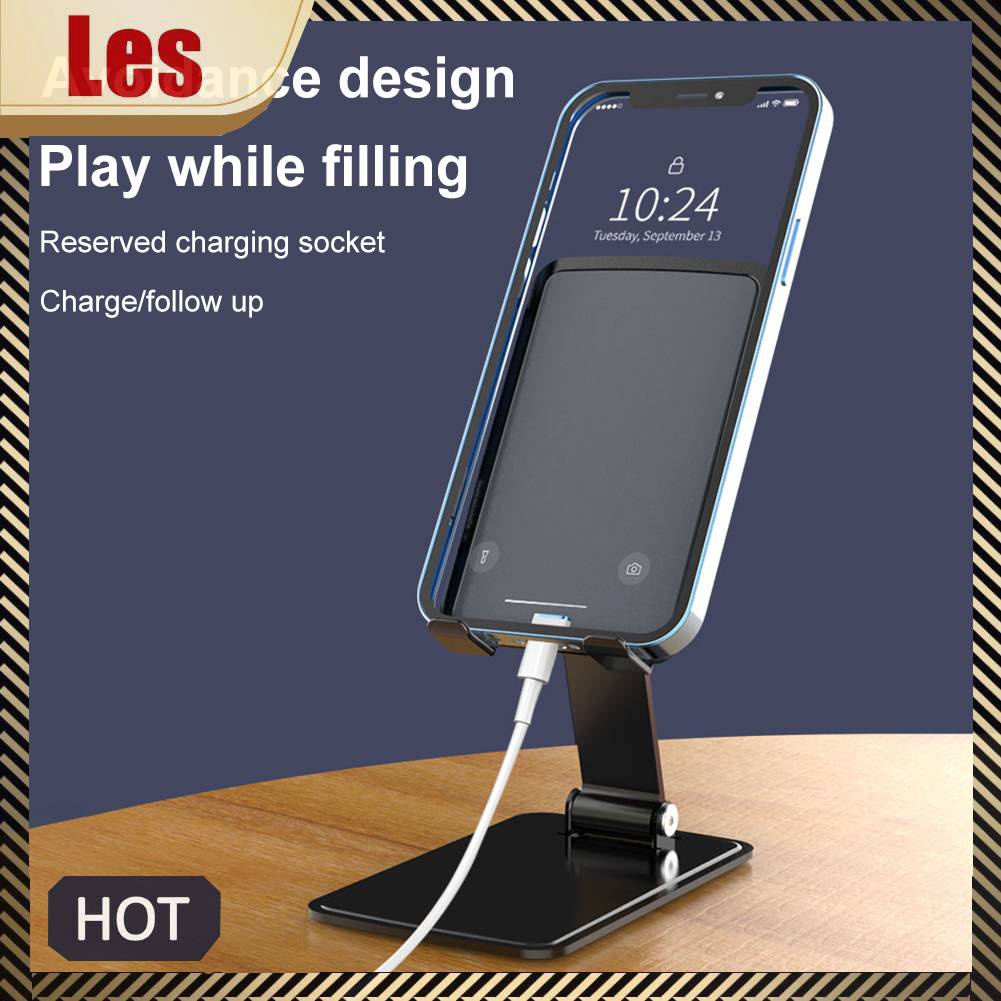 Giá Đỡ Điện Thoại / Máy Tính Bảng Bằng Kim Loại T5 Chống Trượt Có Thể Gấp Gọn Tiện