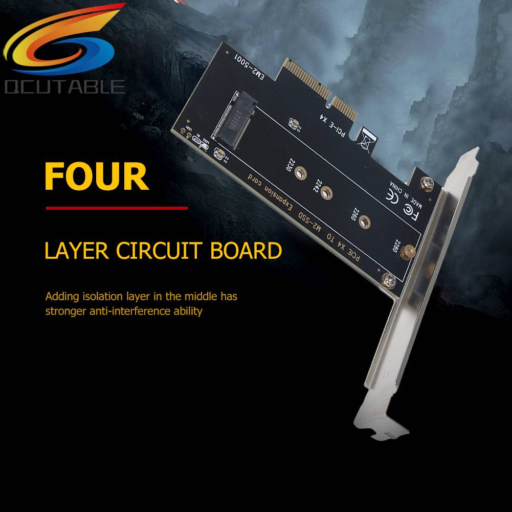 Thẻ Mở Rộng SSU EM2-5001 PCI-E 3.0 X4 Sang NVMe M.2 NGFF