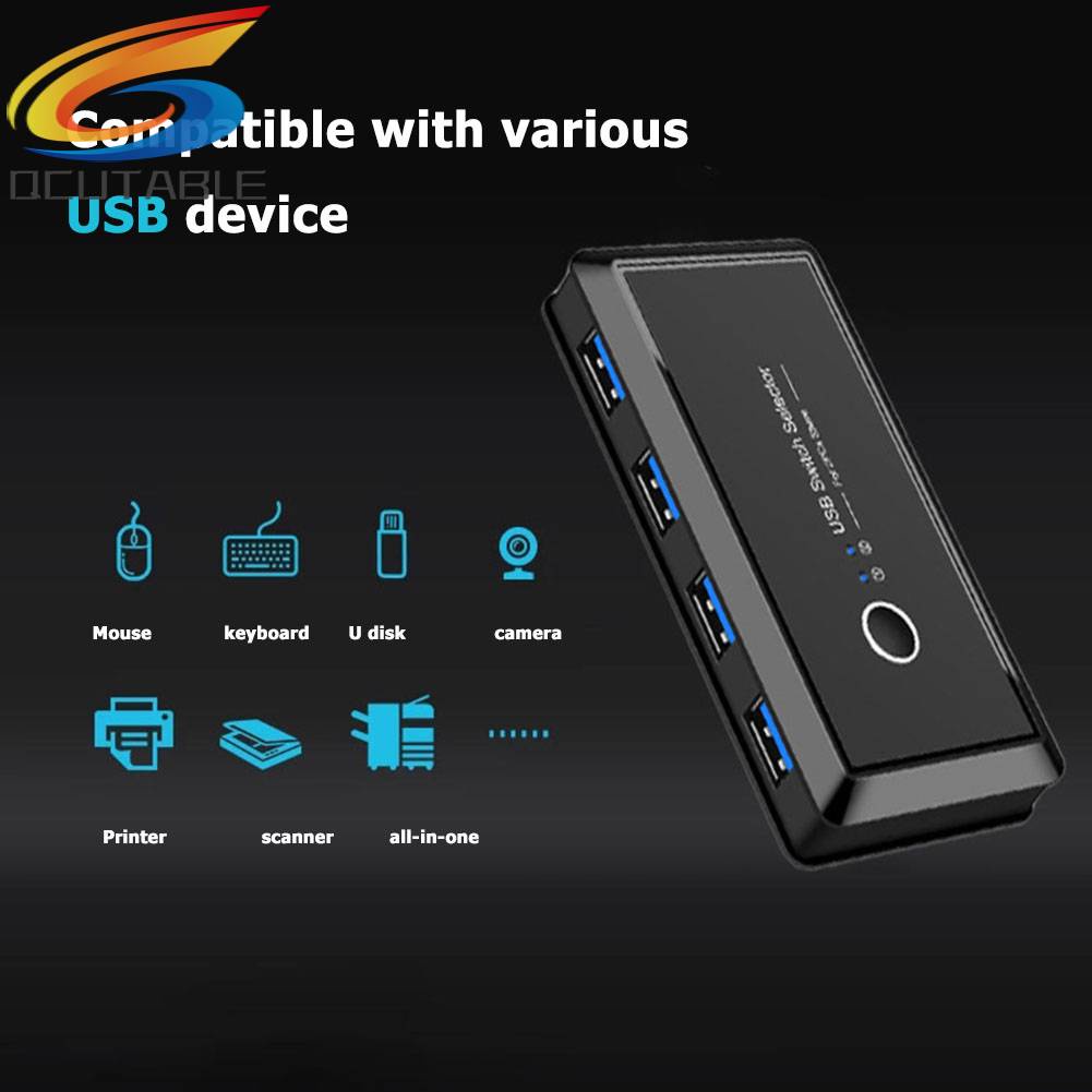 Bộ Chia 2 Cổng USB 3.0 2x4 4 Cổng USB Cho Máy In / Chuột / Bàn Phím
