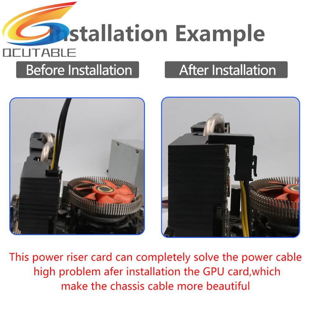 Đầu Chuyển Đổi ATX 8-Pin Female Sang 8pin Male 180 Độ Cho Thẻ Đồ Họa PC