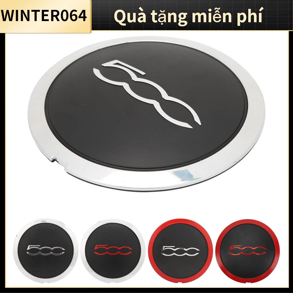 Winter064 Nắp Hup Bánh Xe Trung Tâm Có Viền Mạ Chrome 68078419AC Chịu Nhiệt Thay Thế Cho FIAT 500