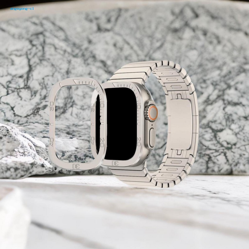 Kính Cường Lực Trong Suốt Viền Kim Loại Chống Trầy Cho Iwatch 8