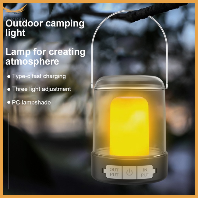 Đèn Cắm Trại Đa Năng 3 Chế Độ Có Thể Sạc Lại Tiện Dụng