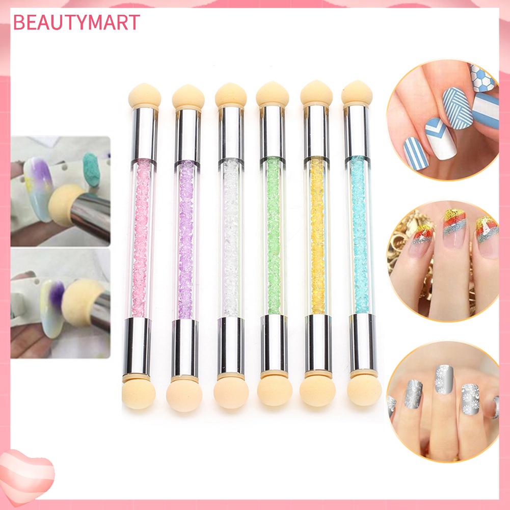 Cọ Mút Hai Đầu Đính Đá Trang Trí Móng Tay Nghệ Thuật Cho Nữ